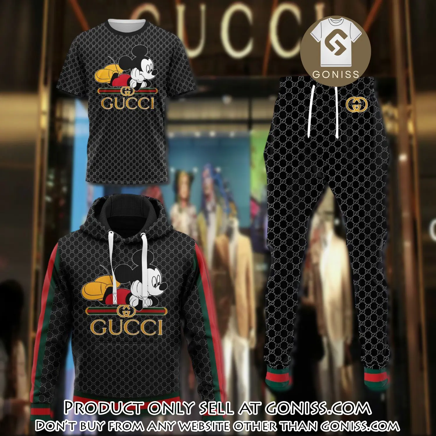 Gucci mickey mouse tshirt hoodie sweatpants pants luxury clothing clothes disney gifts type 94 hoodie outfit ideals for men and women gn0106068